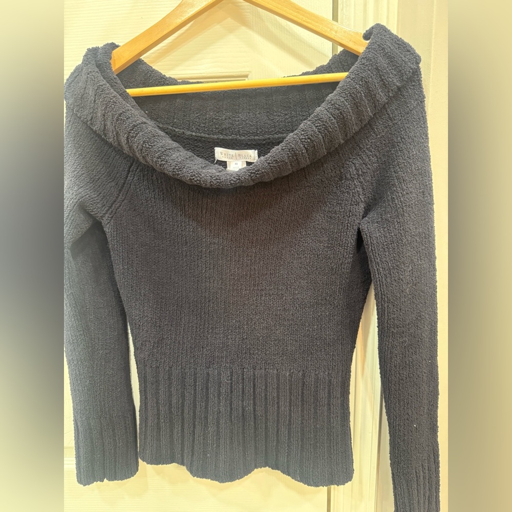 White House Black Market Black Off-Shoulder Sweater